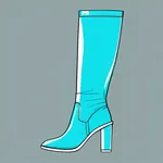 knee-high cyan boots image